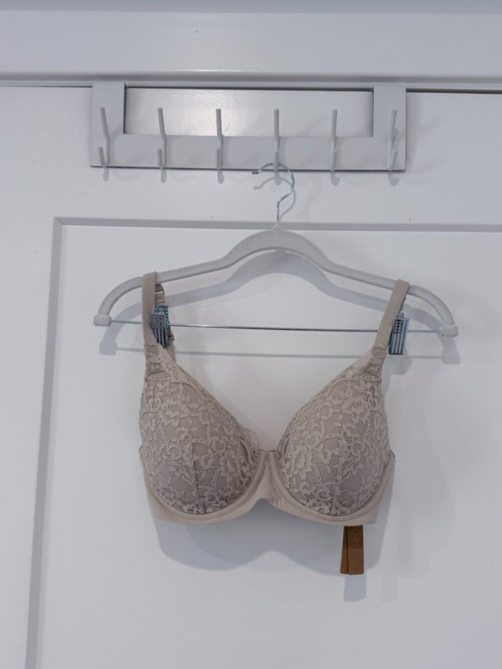 NWT SKIMS FITS EVERYBODY LACE FULL COVERAGE BRA | STONE × 1 STONE / 32 / DD - Picture 8 of 15